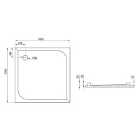Душовий піддон Polimat Ares 100x100 (00597) Душовий піддон Polimat Ares 100x100 (00597)