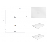 Душовий прямокутний піддон Besco Nox Ultraslim BC 140x90 см (BMN140-90-BC)