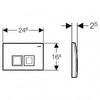 Кнопка для змиву Geberit Delta 51, матовий хром (115.105.46.1) Кнопка для змиву Geberit Delta 51, матовий хром (115.105.46.1)