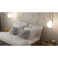 Односпальне ліжко WoodSoft Norden 120x200, вільха (Nord120200VIL)