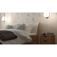 Односпальне ліжко WoodSoft Norden 120x200, вільха (Nord120200VIL)