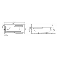 Ванна Polimat Relax 150x70 + ніжки (00972) Ванна Polimat Relax 150x70 + ніжки (00972)