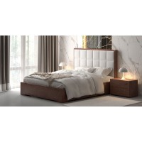 Односпальне ліжко WoodSoft Porto з підйомним механізмом 120x200, ясень (PortoPM120200JAS)