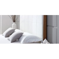 Односпальне ліжко WoodSoft Porto з підйомним механізмом 120x200, ясень (PortoPM120200JAS)