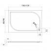 Душовий піддон NEW TRENDY IDEO 100x80x5,5 см (B-0322)