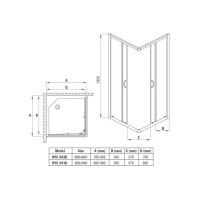 Душова кабіна Deante Funkia 80x80x185, профіль хром, матове скло (KYC_642K)