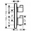 Термостатичний змішувач для душу Hansgrohe Ecostat Square, чорний матовий (15714670)