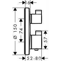 Термостатичний змішувач для душу Hansgrohe Ecostate, хром (15758000) Термостатичний змішувач для душу Hansgrohe Ecostate, хром (15758000)