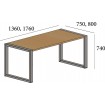 Стіл офісний Метал-дизайн Спот 176x80 (MT-SO-ST2)