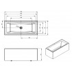 Акрилова ванна Riho Still Square ELITE (PLUG & PLAY) 170x75 см, L, без ніжок (BD14005)