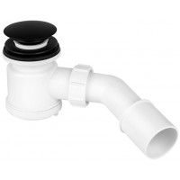 Сифон для душового піддонів McAlpine Click-Clack з отвором 50 мм, black (HC26CLMB)
