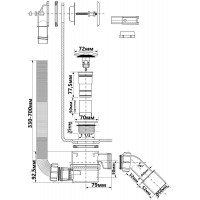 Сифон для ванни McAlpine ClickClack з отвором 40/50 мм (HC2600CL)