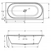 Акрилова ванна Riho Desire Corner 180x84 см, L, без ніжок (BD06)