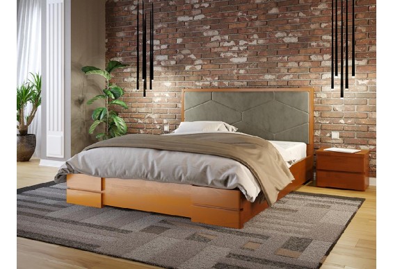 Двоспальне ліжко Арбор Древ Сельвія з підйомним механізмом 160x200, бук (Selvia160x200BPM)
