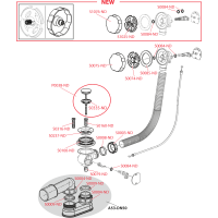 Сифон для ванни AlcaPlast автомат 1200 мм, chrome (A55K-120)