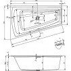 Акрилова ванна Riho Still Smart LED 170x110 см, R, без ніжок (BR0300500K00130)