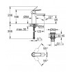 Змішувач для умивальника Grohe Eurosmart Cosmopolitan M-size + нажимний донний клапан, хром (23926000)