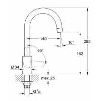 Змішувач для кухні Grohe BauFlow, хром (31220000)