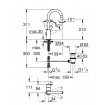 Змішувач для умивальника Grohe Eurosmart L-size, хром (23537002)
