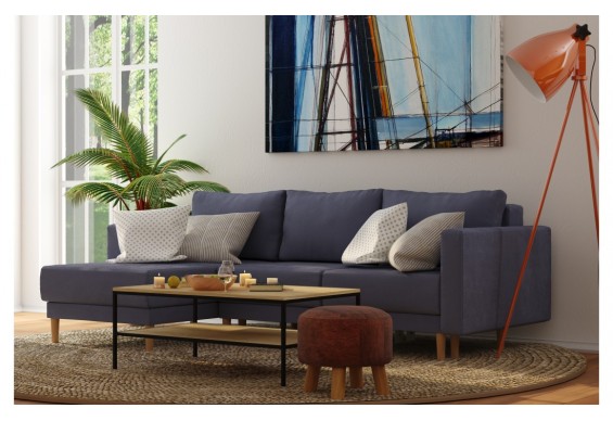 Кутовий диван Шик Галичина Лакі / Laki, синій (Shyk-laki)