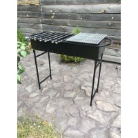 Мангал Сталевар на 12 шампурів товщиною 4 мм з розбірними ніжками (STV-6)