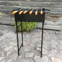 Мангал Сталевар на 6 шампурів товщиною 3 мм з розбірними ніжками (STV-1)