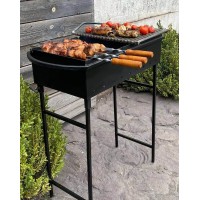 Мангал Сталевар на 6 шампурів товщиною 3 мм з розбірними ніжками (STV-1)