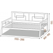 Диван-ліжко Метал-дизайн Квадро 80x190 (MT-DL-KV1)