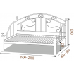 Диван-ліжко Метал-дизайн Леон 80x200 (MT-DL-LN2)