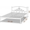Двоспальне ліжко Метал-дизайн Кассандра 140x200 (MT-D-KS4)