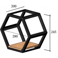 Полиця Метал-дизайн Хеві (MT-P-H)