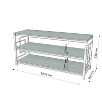Тумба під телевізор Метал-дизайн Ромбо (MT-TV-R)