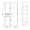 Підвісний пенал в ванну Elita Barcelona 30 2D, black (164350)