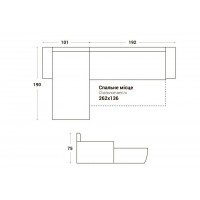 Кутовий диван Fabene Рома / Roma, кут 7 синьо-сірий (FAB1062)