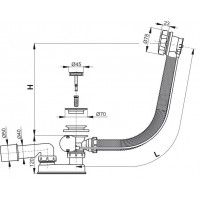 Сифон для ванни Besco автомат, white (SW-AUTO-W)