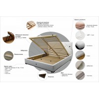 Двоспальне ліжко Шик Галичина Ізі з підйомним механізмом 160x190 (Shyk-izi-160x190pm)