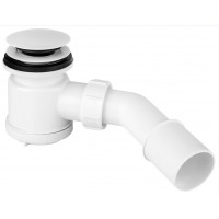 Смфон для душового піддонів McAlpine Click-Clack з отвором 50 мм, white (HC26CLCP)
